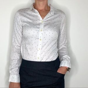 Banana Republic Outlet Polka Dot Button-Up